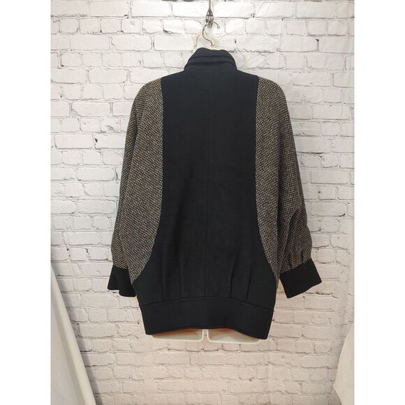 George David Fashions VINTAGE Women's Size Medium Black/Brown Tweed Zip Jacket - Picture 11 of 12